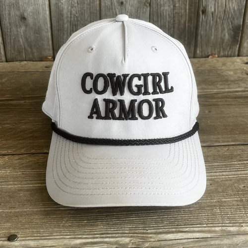 Cowgirl Armor Fashion Ribbon Ball Cap - Grey/Black
